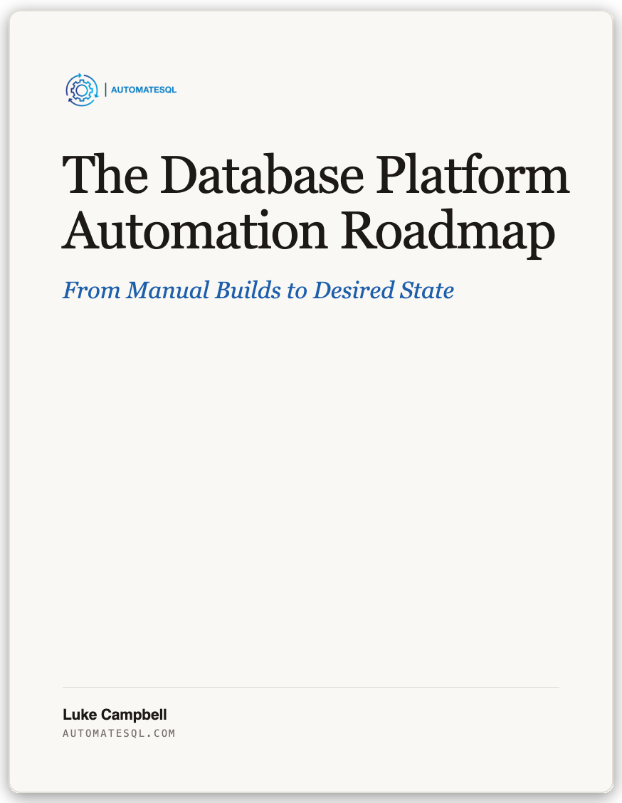 The Database Platform Automation Roadmap